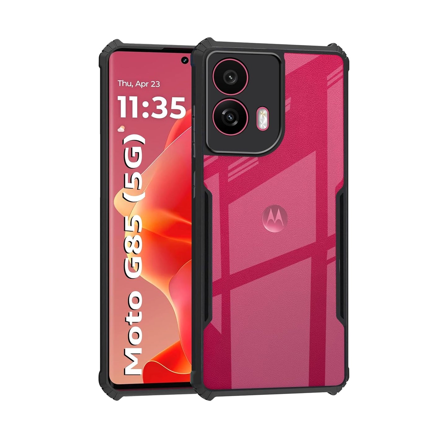 Moto Edge G85 5G Back Cover (Black Bumper)