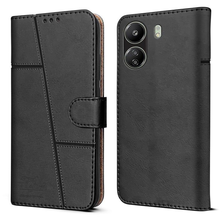 Xiaomi Redmi 13C 4G Flip Case Cover ( Black )