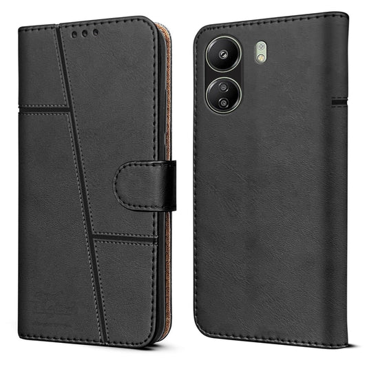 Xiaomi Redmi 13C 4G Flip Case Cover ( Black )