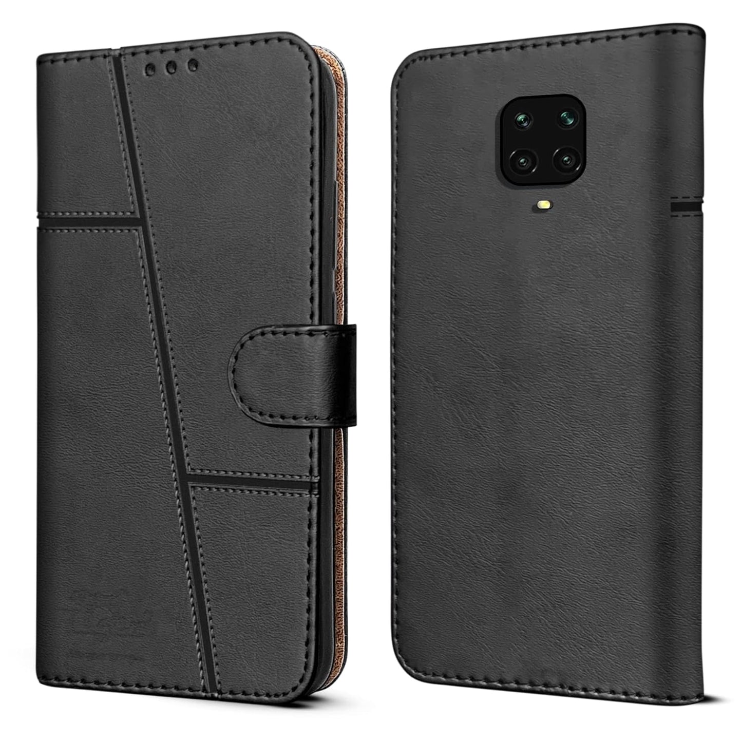 Redmi Note 9 Pro/ 9 Pro Max Flip Case Cover ( Black )