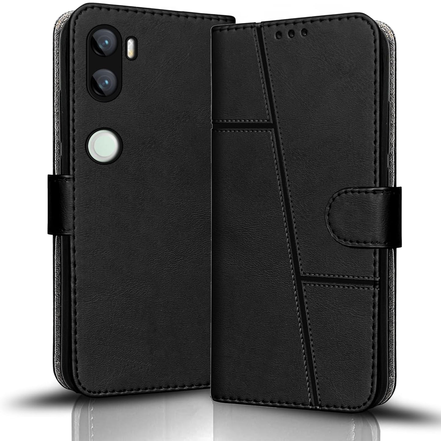 Vivo V40e 5G Flip Case Cover ( Black )