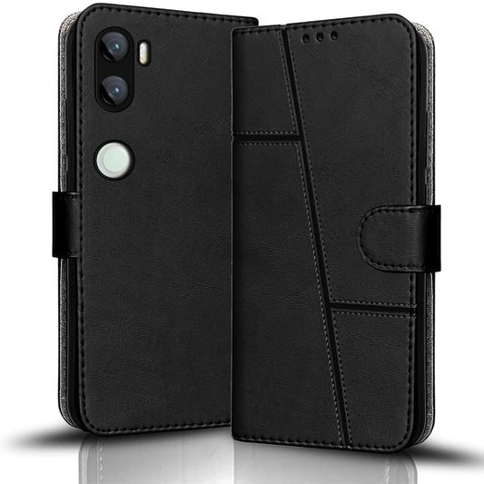 Vivo V40e 5G Flip Case Cover ( Black )