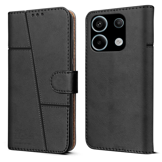 Redmi Note 13 Pro (5G) Flip Case Cover ( Black )
