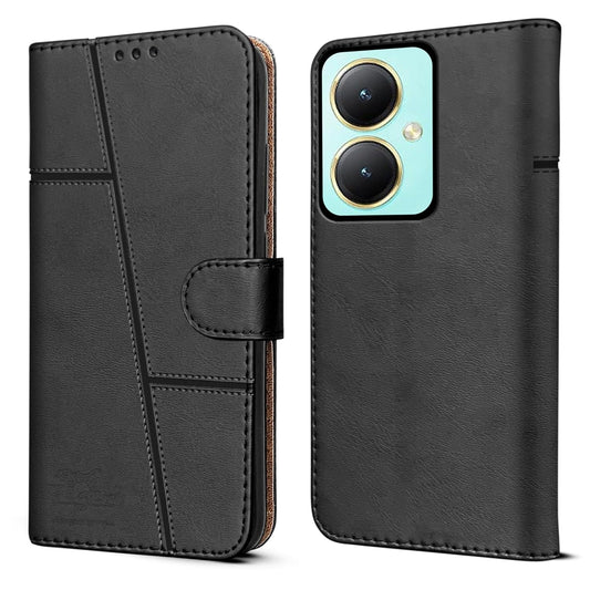 Vivo Y27 Flip Case Cover ( Black )