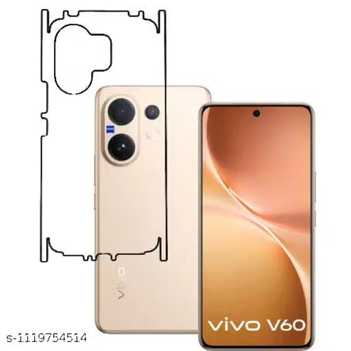 VIVO V60 5G Back Screen Guard For Matte Finish, Smooth Touch, Unbreakable Membrane