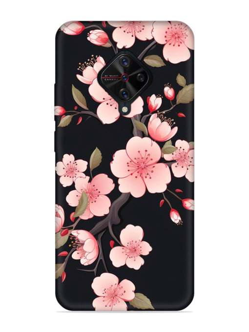 Cherry Blossom Embossed Vivo S1 Pro Back cover