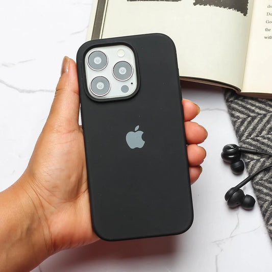 Black Original Silicone case for Apple iphone 16 Pro Max