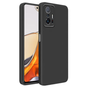 Mi 11T Pro 5G Back Cover (Silicone + Inner Side Cloth) soft