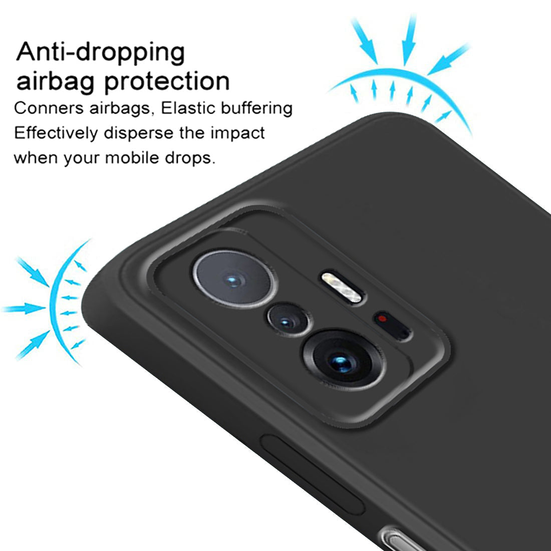 Mi 11T Pro 5G Back Cover (Silicone + Inner Side Cloth) soft