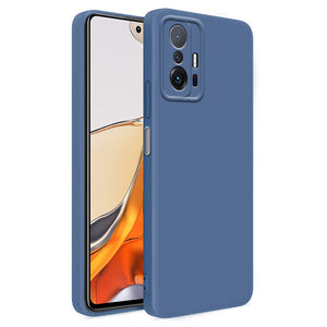 Mi 11T Pro 5G Back Cover (Silicone + Inner Side Cloth) soft