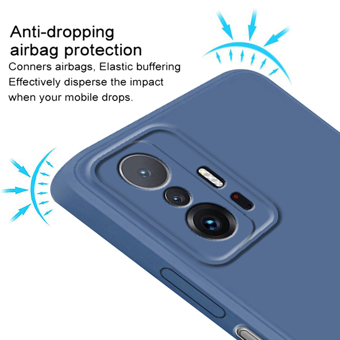 Mi 11T Pro 5G Back Cover (Silicone + Inner Side Cloth) soft