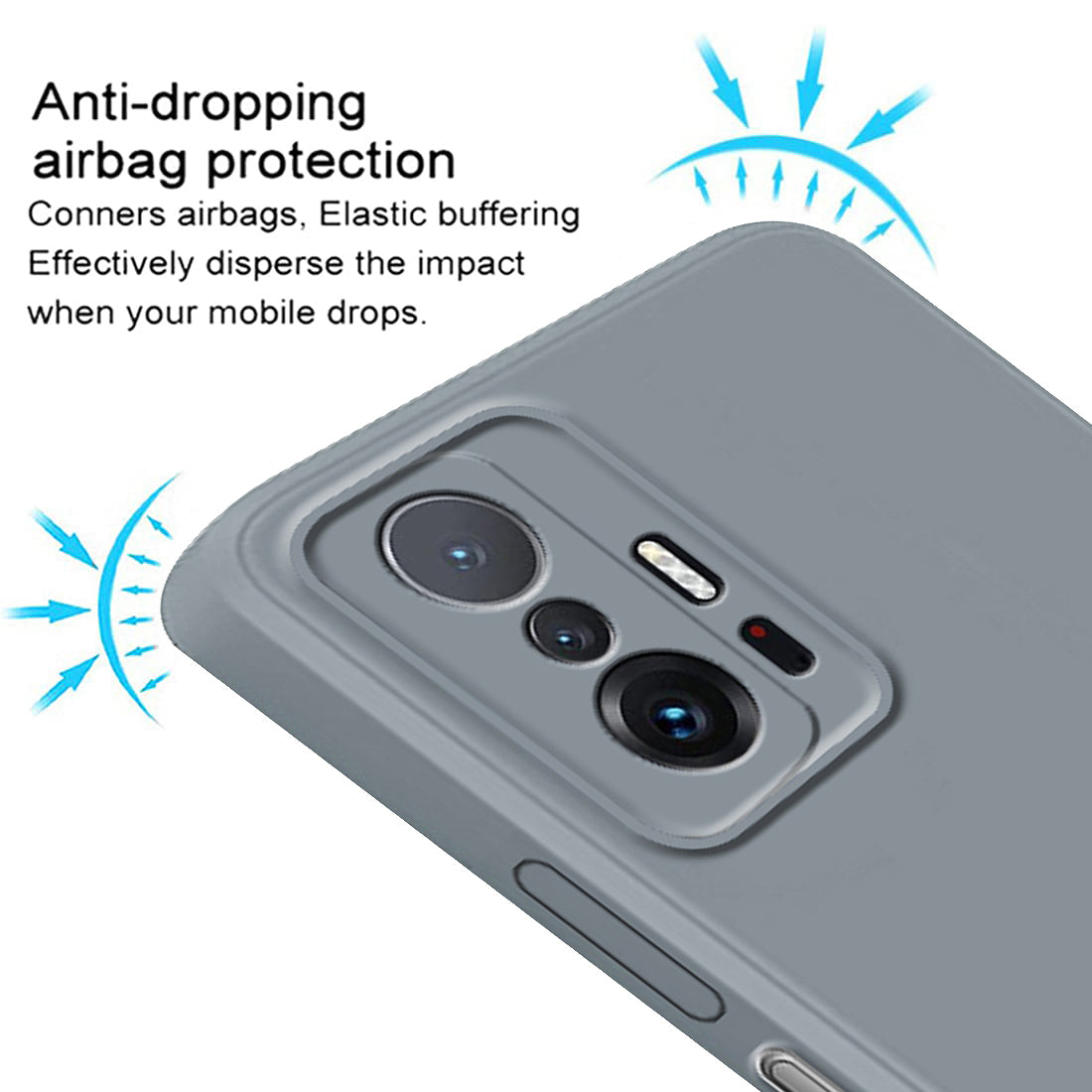 Mi 11T Pro 5G Back Cover (Silicone + Inner Side Cloth) soft