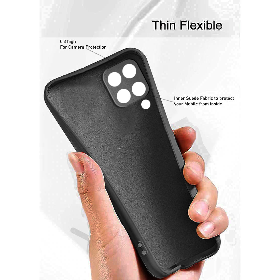 Samsung Galaxy M33 5G Back Cover (Silicone + Inner Side Cloth) soft