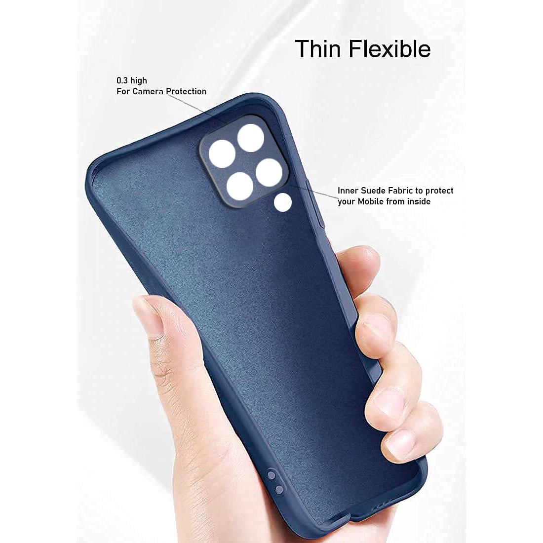 Samsung Galaxy M33 5G Back Cover (Silicone + Inner Side Cloth) soft