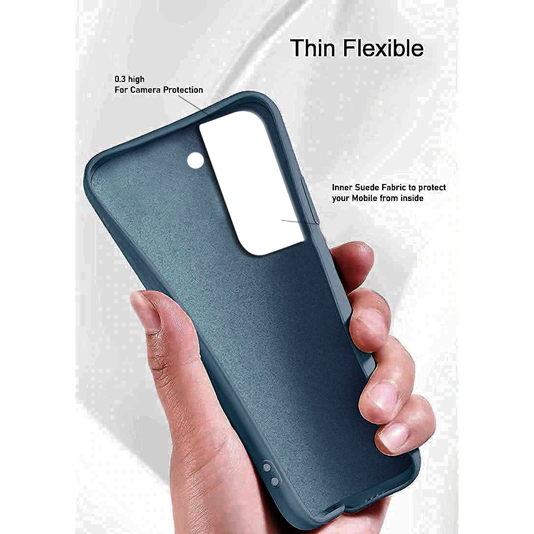 Samsung Galaxy S22 Plus 5G Back Cover (Silicone + Inner Side Cloth) soft