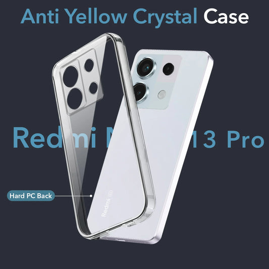 Redmi Note 13 Pro (5G) (Lifetime Anti-Yellow Clear Back Cover)