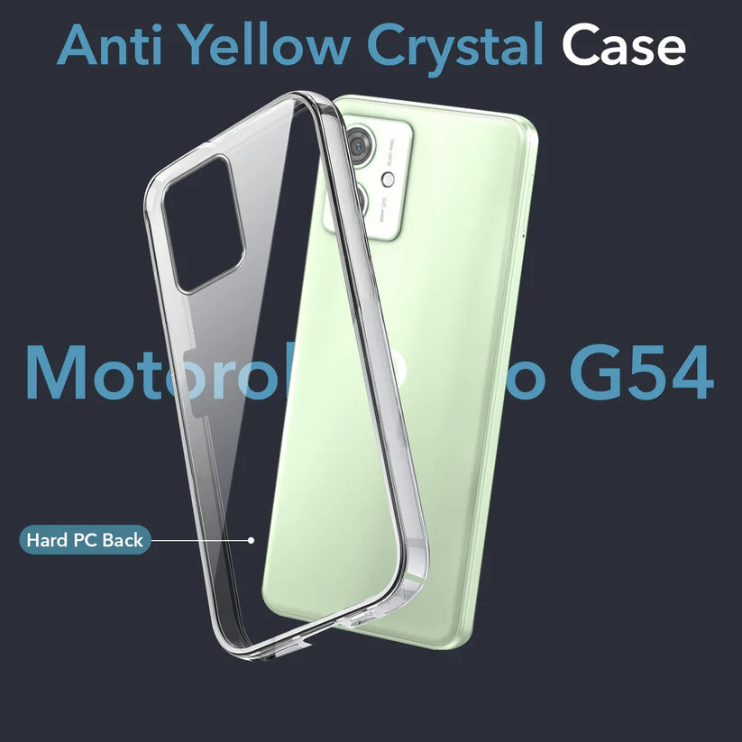 Moto Edge G54 ( Lifetime Anti-Yellow Clear Back Cover)