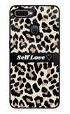 Leopard Print Self Love Oppo F9/F9 Pro Glass Case