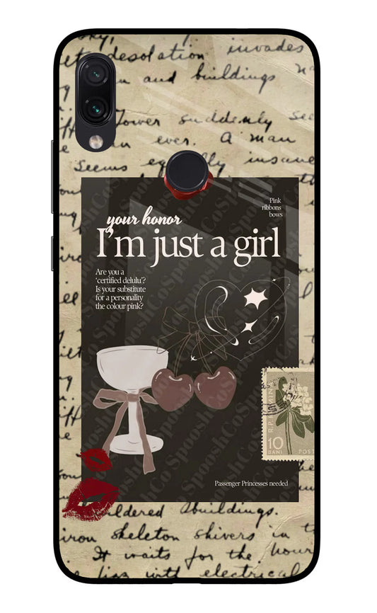 I am just a girl Redmi Note 7/7S/7 Pro Back cover