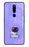 Cute Astronaut Chilling Oppo F11 Pro Glass Case