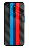 BMW Stripes Pattern Oppo F11 Pro Glass Case