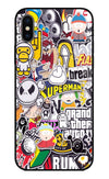 Sticker Bomb iPhone XS Glass Case