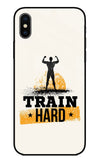 Train Hard iPhone XS Glass Case