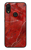 Red Marble Design Redmi 7 Glass Case