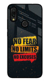 No Fear No Limits No Excuse Redmi 7 Glass Case