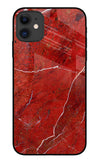 Red Marble Design iPhone 11 Glass Case