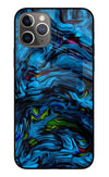 Dark Blue Abstract iPhone 11 Pro Max Glass Case