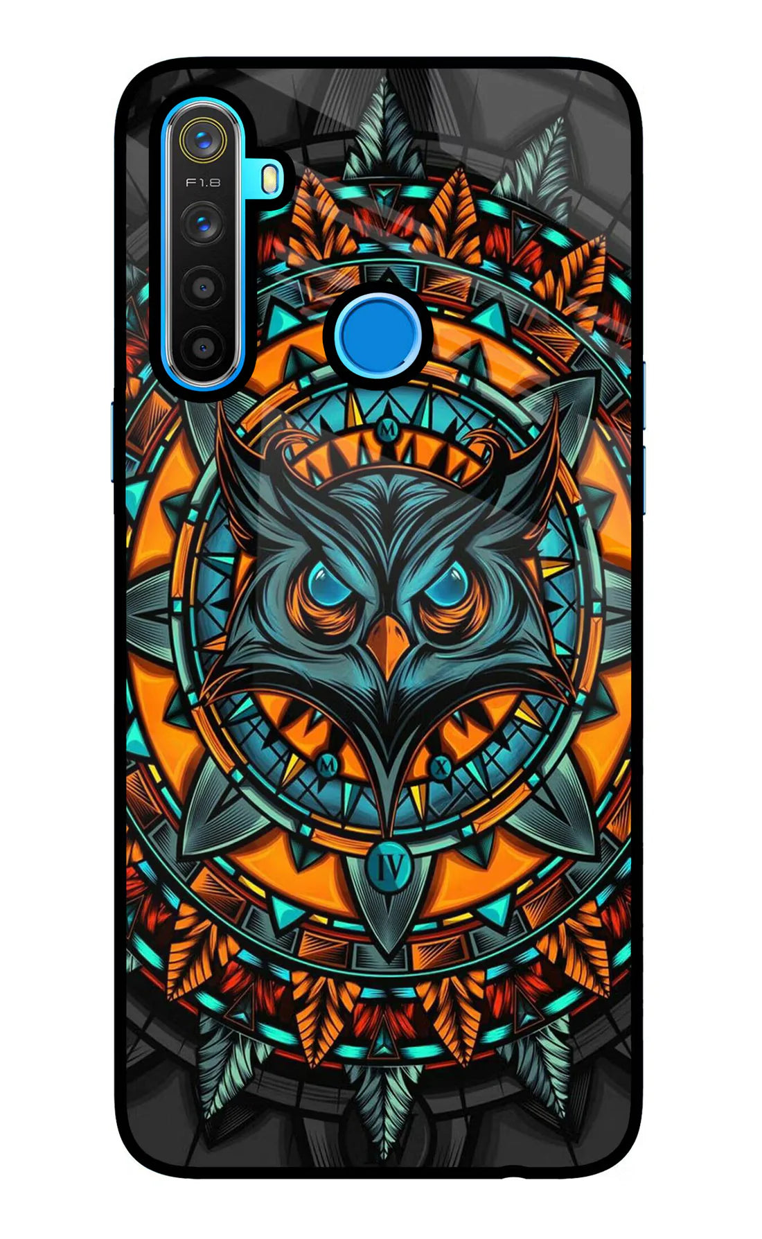 Angry Owl Art Realme 5/5i/5s Back cover