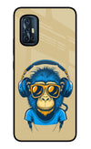 Monkey Headphone Vivo V17 Glass Case