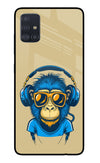 Monkey Headphone Samsung A51 Glass Case