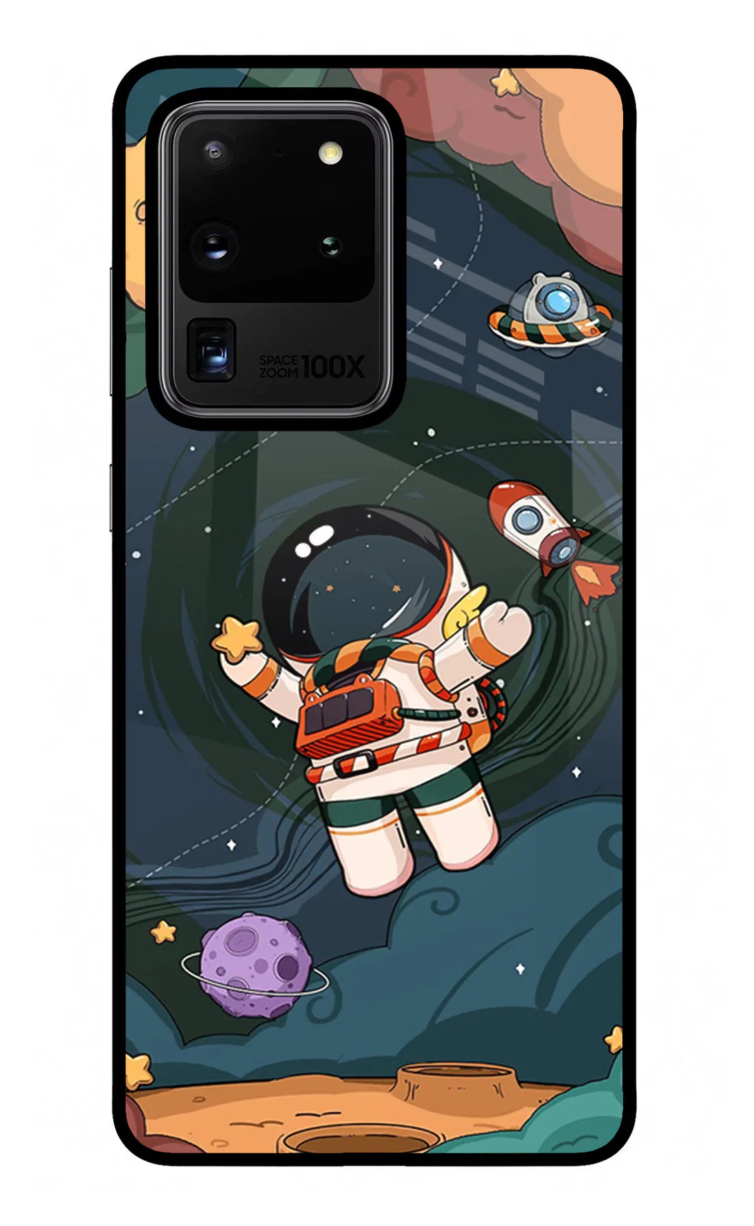 Cartoon Astronaut Samsung S20 Ultra Back cover