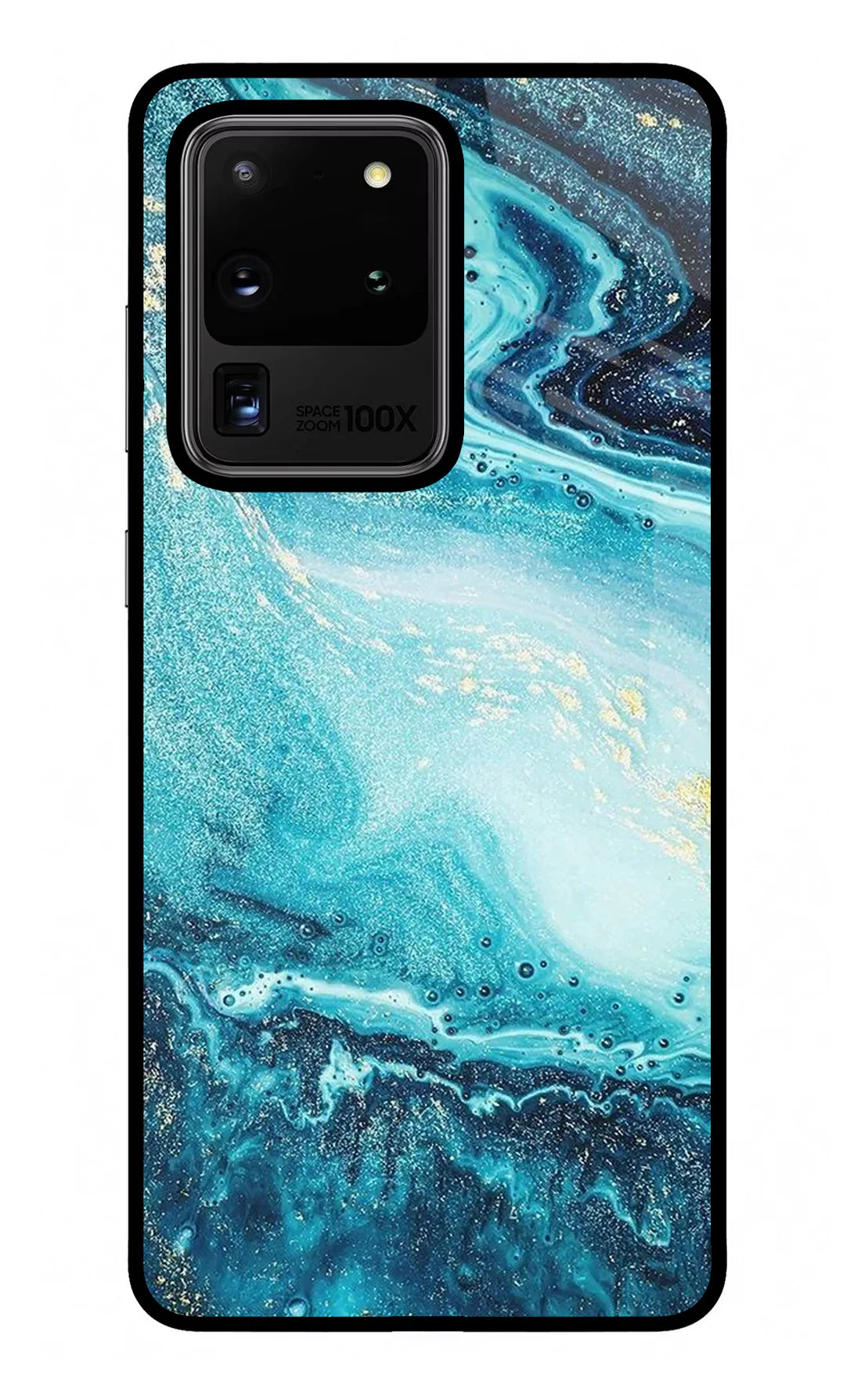 Blue Glitter Marble Samsung S20 Ultra Back cover