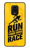 Run Your Own Race Redmi Note 9 Pro/Pro Max Glass Case