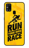 Run Your Own Race Samsung M31/F41 Glass Case