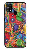 Music Instrument Doodle Samsung M31/F41 Glass Case