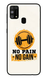 No Pain No Gain Samsung M31/F41 Glass Case