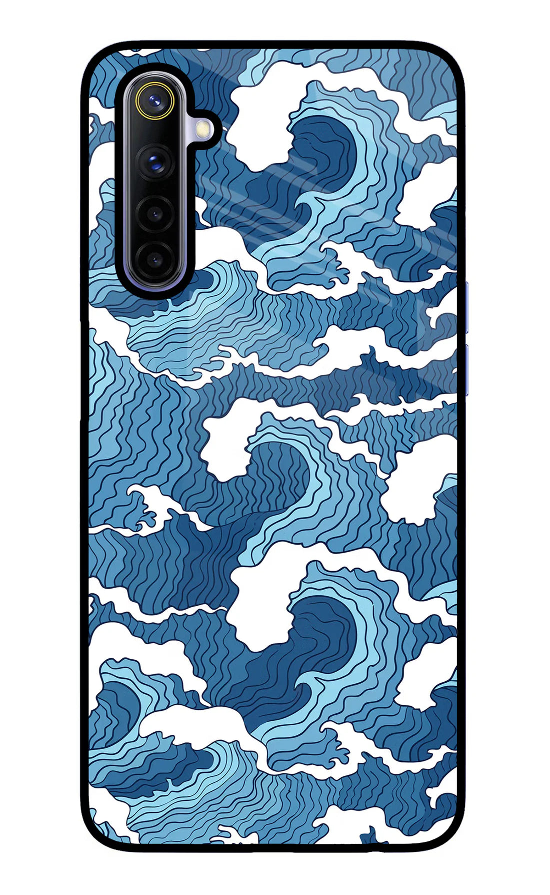 Blue Waves Realme 6/6i Back cover