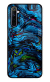 Dark Blue Abstract Realme 6/6i Glass Case