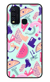 Doodle Pattern Vivo Y30/Y50 Glass Case