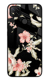 Flowers Redmi 9 Glass Case