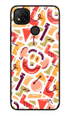 Doodle Pattern Redmi 9 Glass Case