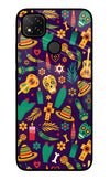 Mexican Artwork Redmi 9 Glass Case