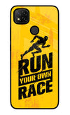 Run Your Own Race Redmi 9 Glass Case