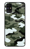 Camouflage Samsung M31s Glass Case