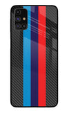 BMW Stripes Pattern Samsung M31s Glass Case