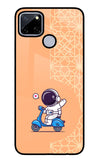 Cute Astronaut Riding Realme C12/Narzo 20 Glass Case